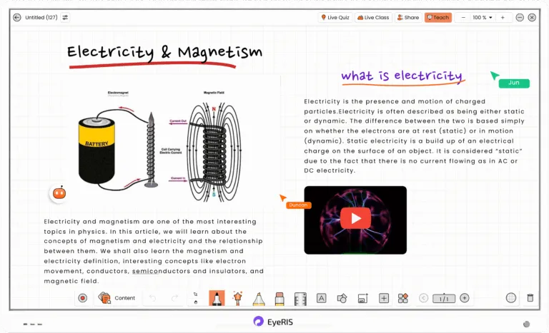 CYBERNETYX interactive whiteboard teaching lesson